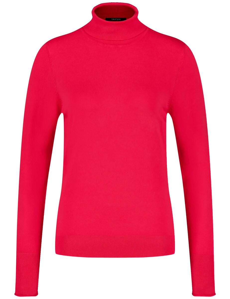 TAIFUN - Basic Pullover mit Rollkragen rot - Gr. - 38 von TAIFUN