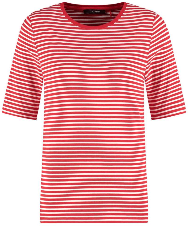TAIFUN - Basic Ringel-Shirt rot - Gr. - 36 von TAIFUN