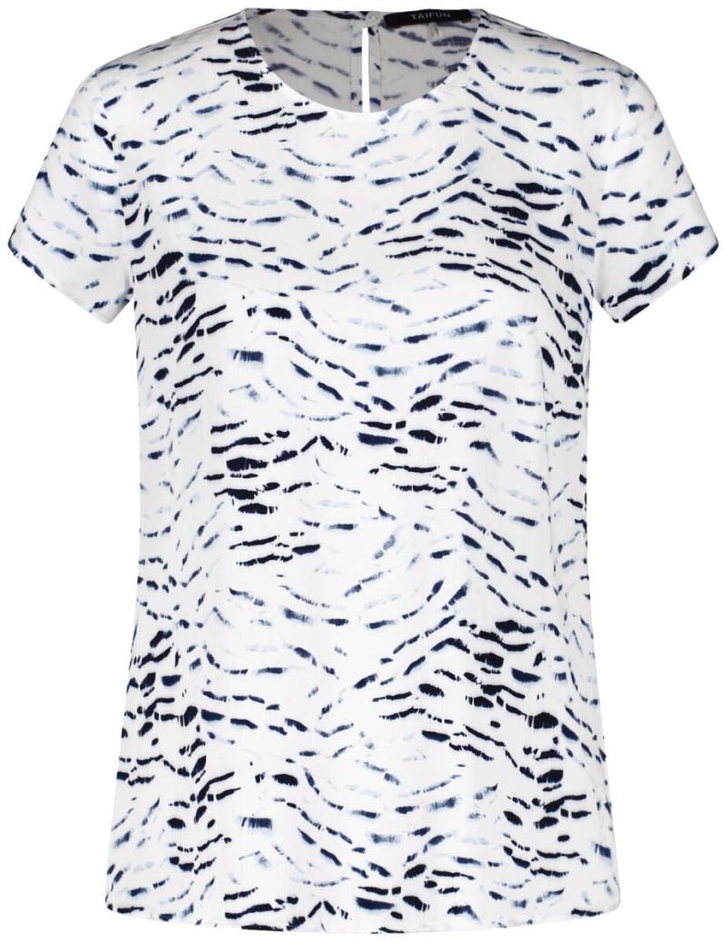 TAIFUN - Bluse Kurzarm beige/weiß - Gr. - 34 von TAIFUN