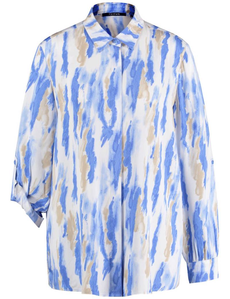 TAIFUN - Bluse mit Allover-Muster blau - Gr. - 34 von TAIFUN