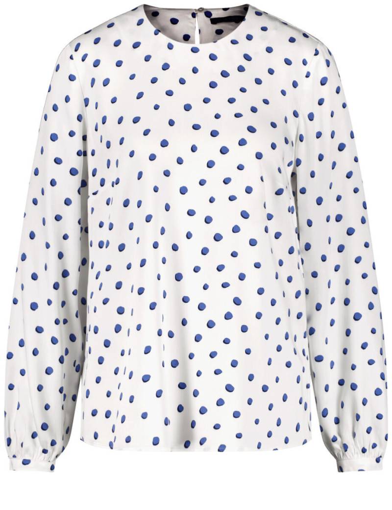 TAIFUN - Bluse mit Dots-Print weiß - Gr. - 38 von TAIFUN