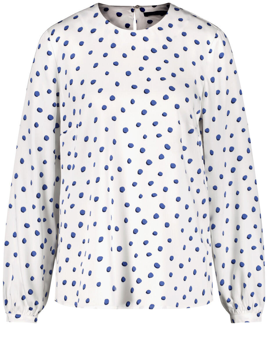 TAIFUN - Bluse mit Dots-Print weiß - Gr. - 40 von TAIFUN