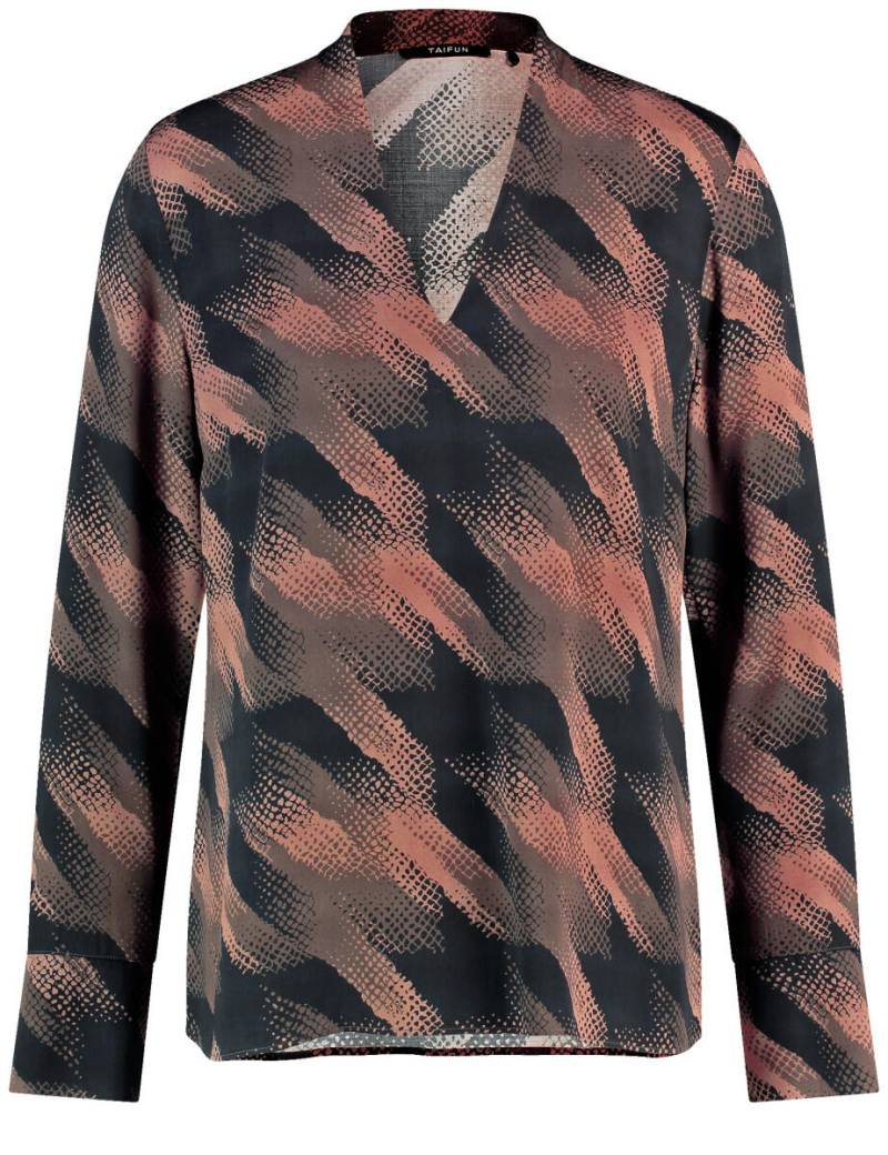 TAIFUN - Blusenshirt mit V-Ausschnitt braun - Gr. - 36 von TAIFUN