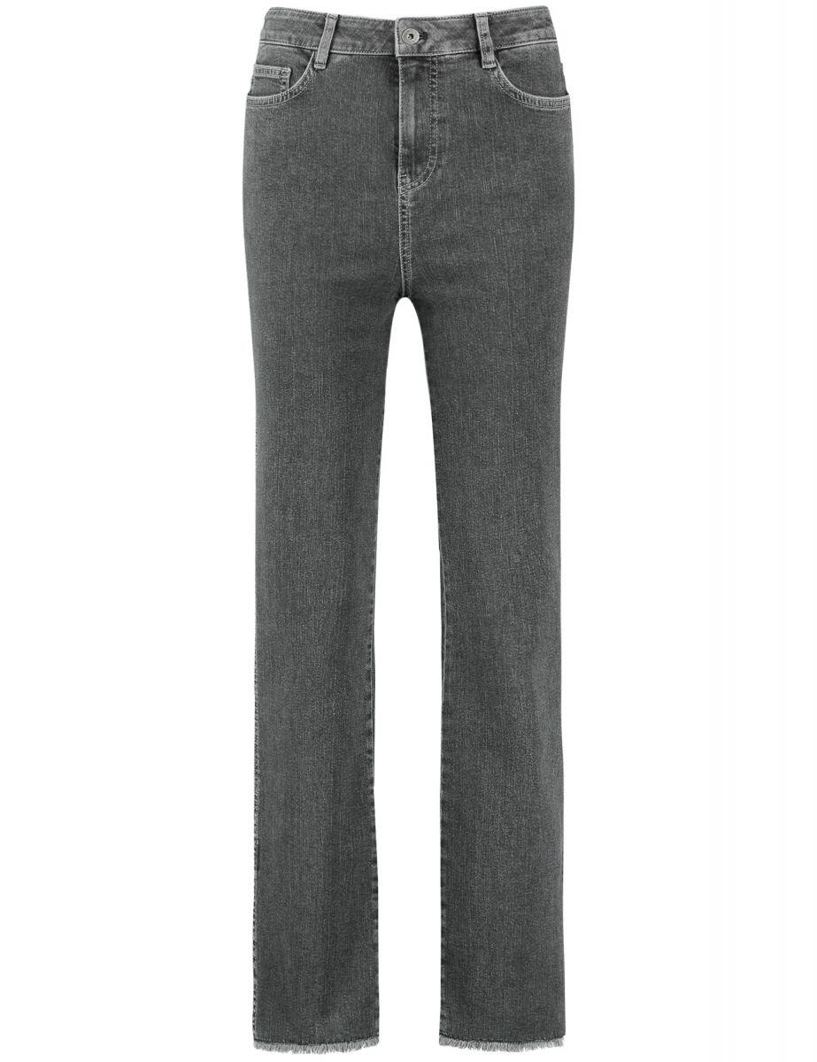 TAIFUN - Flared Jeans mit Saumschlitzen grau - Gr. - 36 von TAIFUN