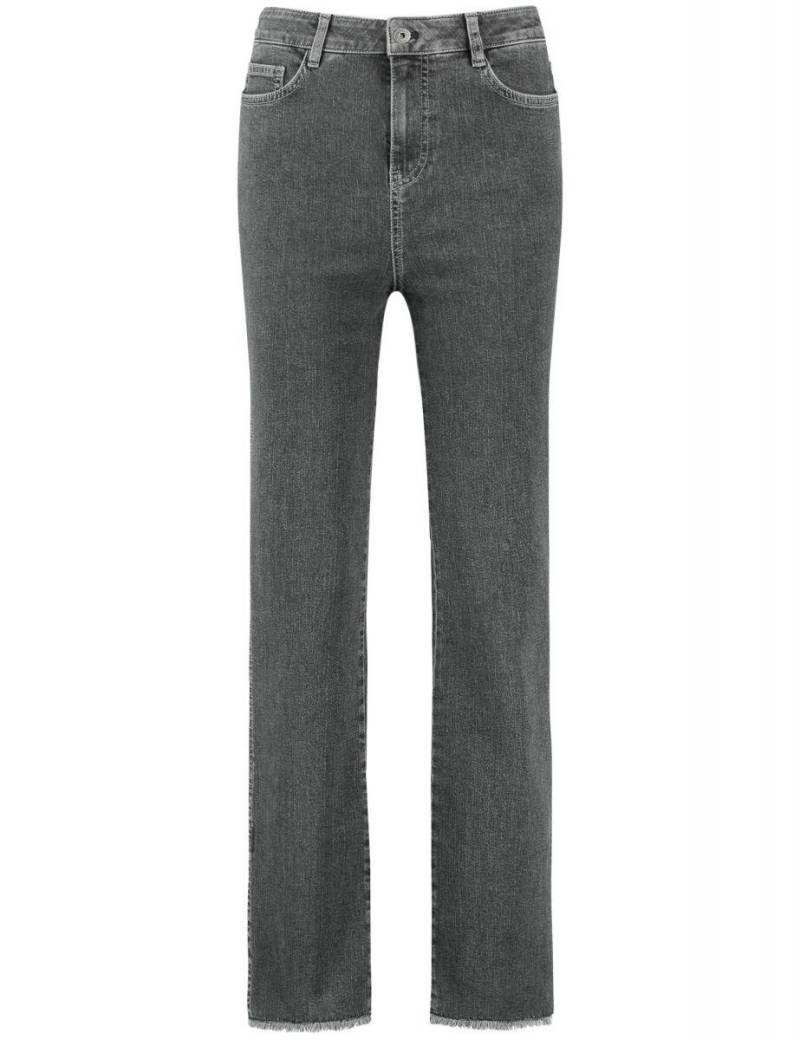 TAIFUN - Flared Jeans mit Saumschlitzen grau - Gr. - 36 von TAIFUN