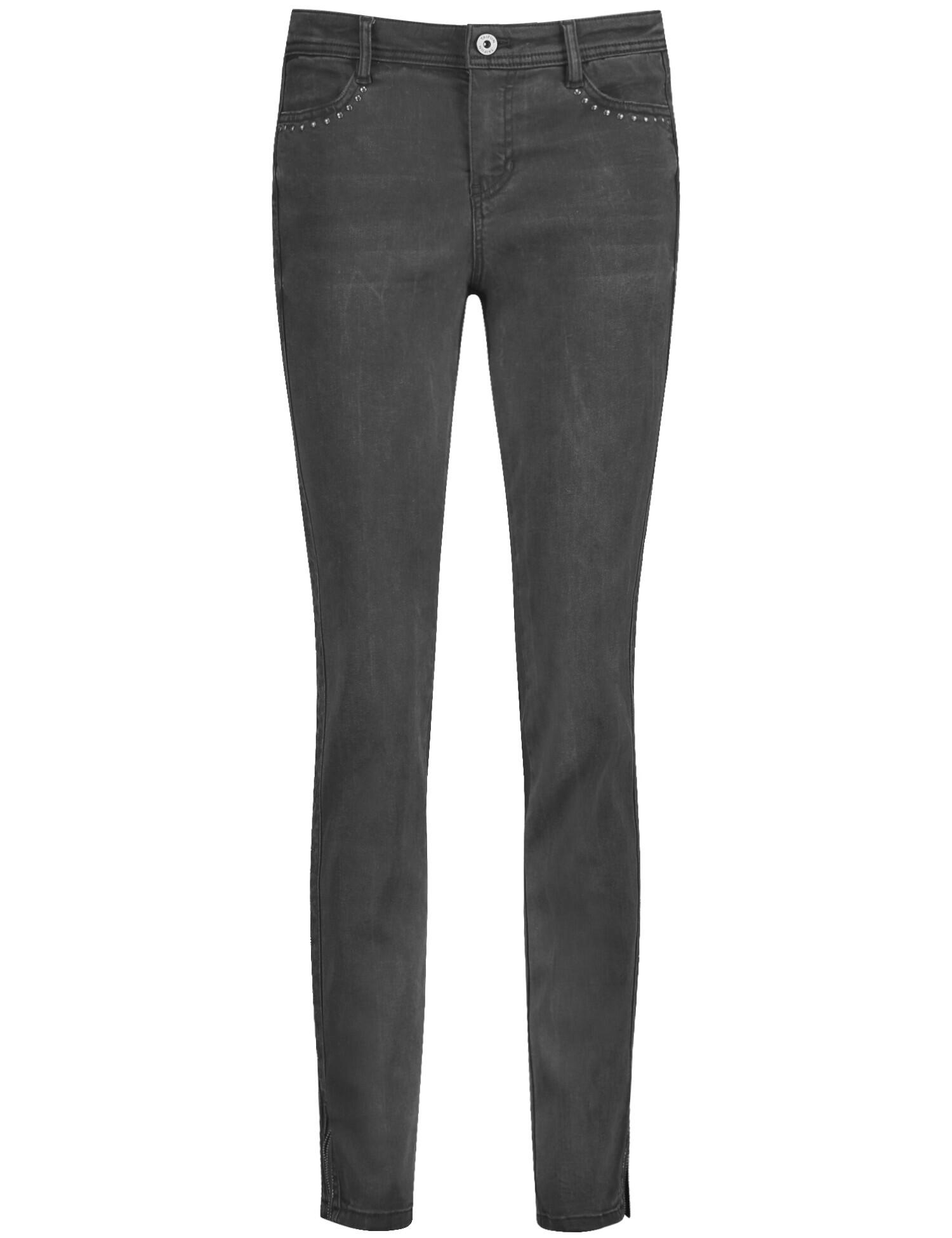 TAIFUN - Jeans mit Nietendekor Super Skinny TS black denim - Gr. - 38 von TAIFUN