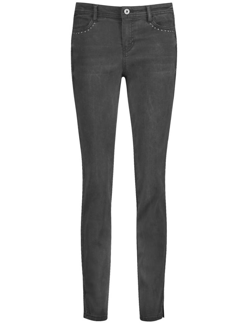 TAIFUN - Jeans mit Nietendekor Super Skinny TS black denim - Gr. - 38 von TAIFUN