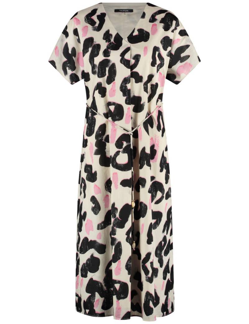 TAIFUN - Kleid mit Leo-Muster beige/weiß - Gr. - 38 von TAIFUN