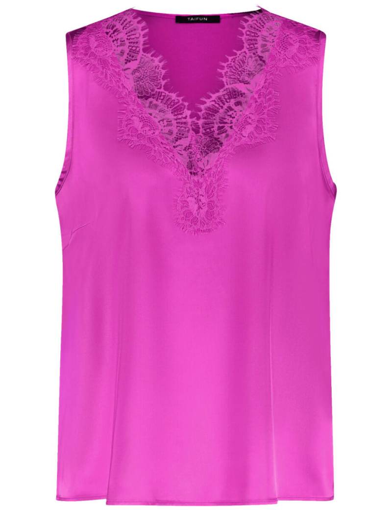 TAIFUN - Kurzärmelige Bluse pink - Gr. - 48 von TAIFUN