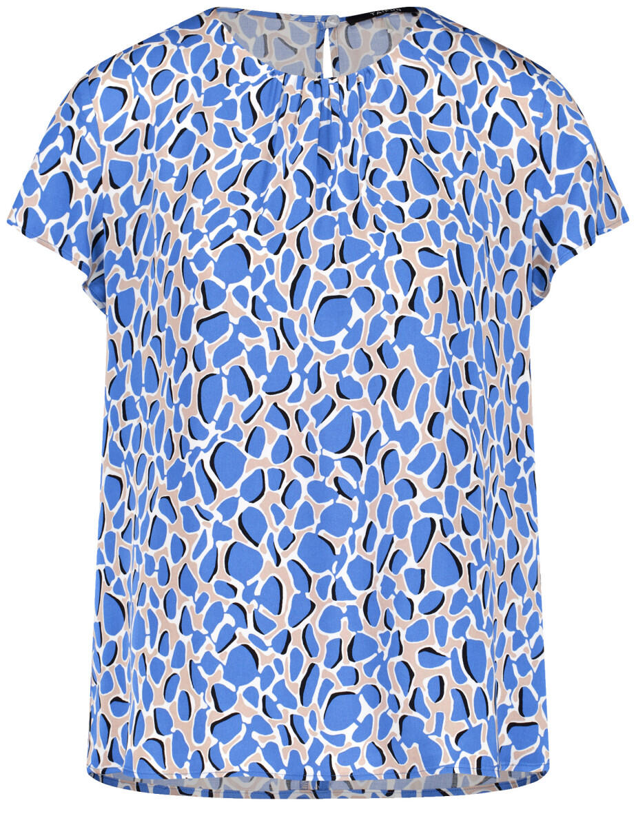 TAIFUN - Kurzarmbluse mit Allover-Print blau - Gr. - 38 von TAIFUN