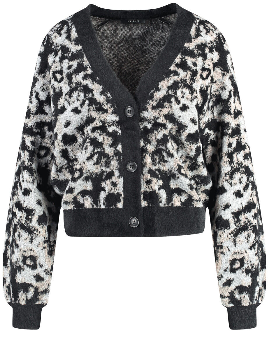 TAIFUN - Kuschelige Strickjacke schwarz - Gr. - 36 von TAIFUN