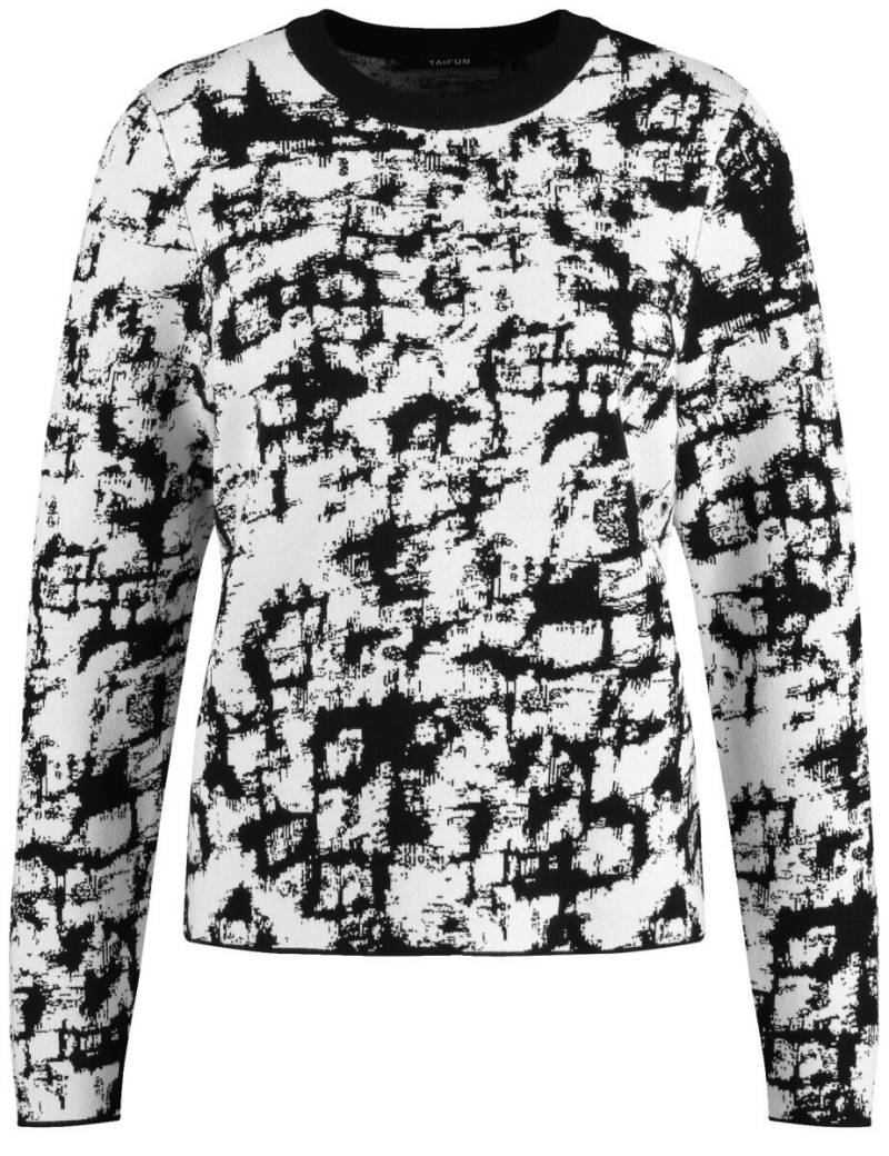 TAIFUN - Langarmpullover beige/weiß - Gr. - 34 von TAIFUN