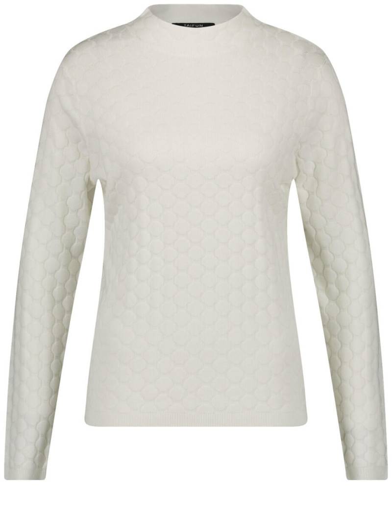 TAIFUN - Langarmpullover beige/weiß - Gr. - 38 von TAIFUN