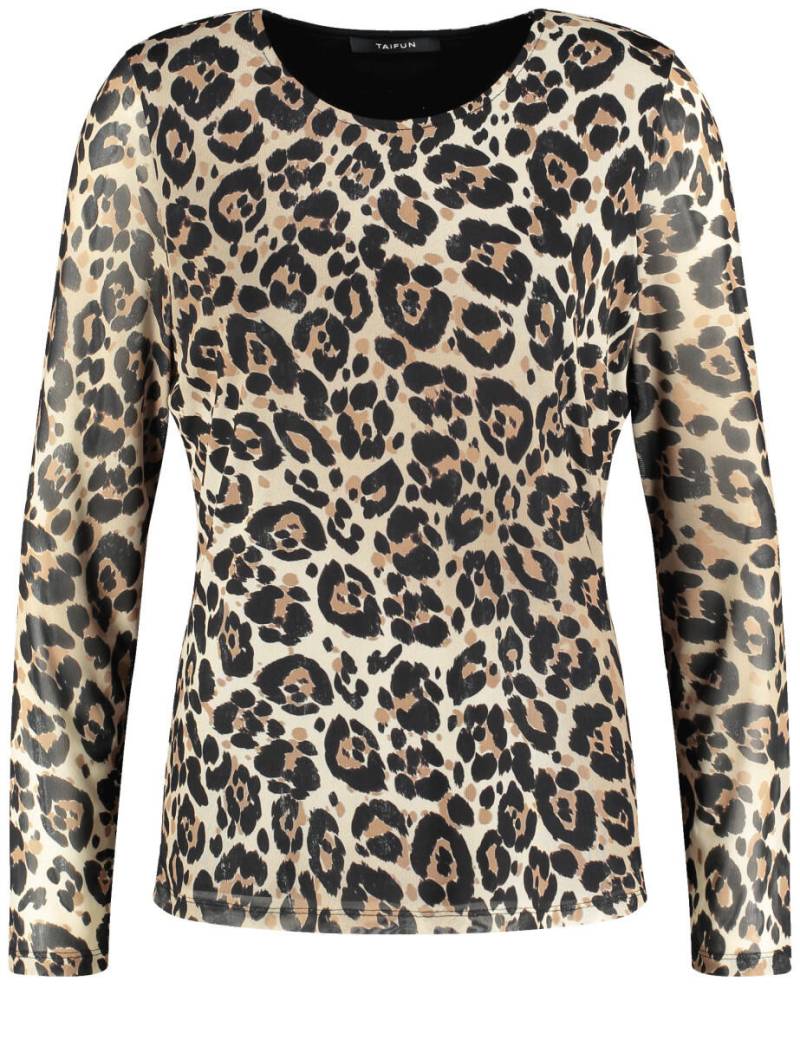 TAIFUN - Langarmshirt beige/weiß - Gr. - 38 von TAIFUN