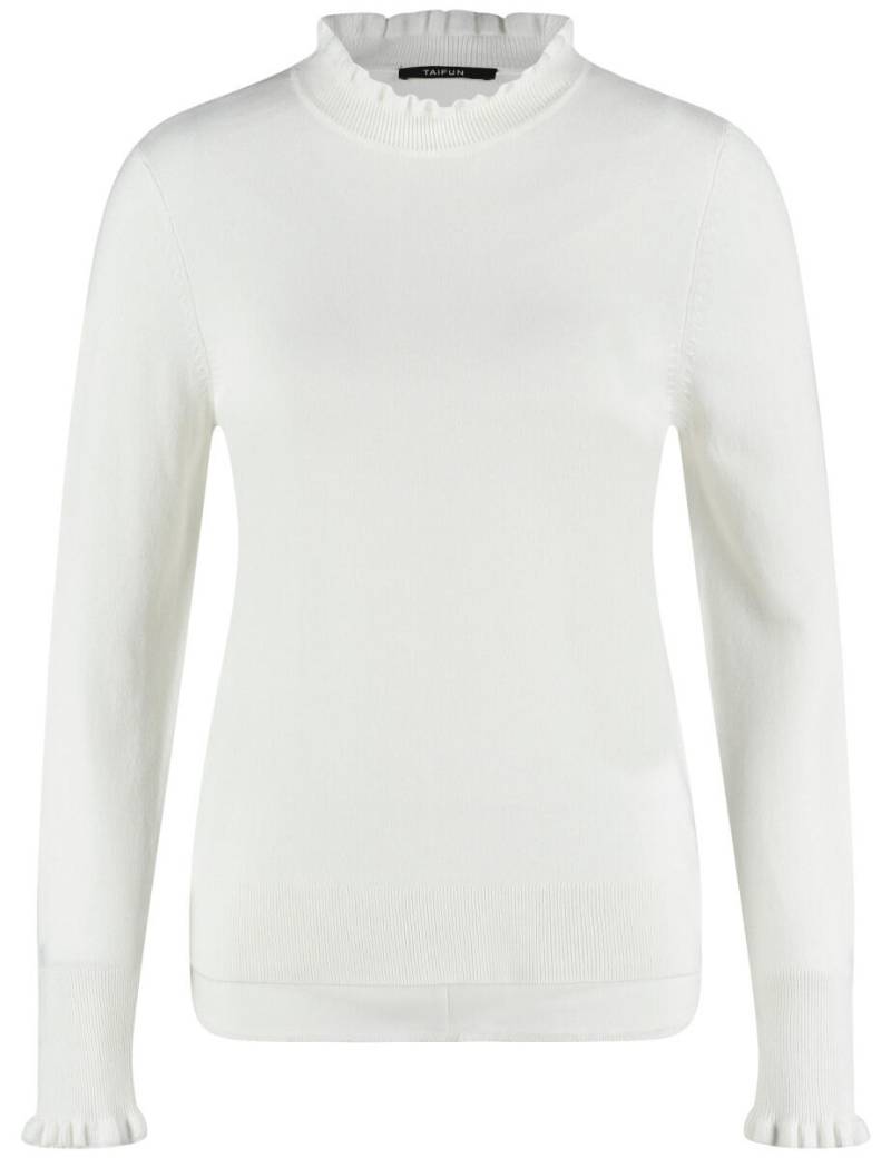 TAIFUN - Pullover mit Stehkragen beige/weiß - Gr. - 42 von TAIFUN