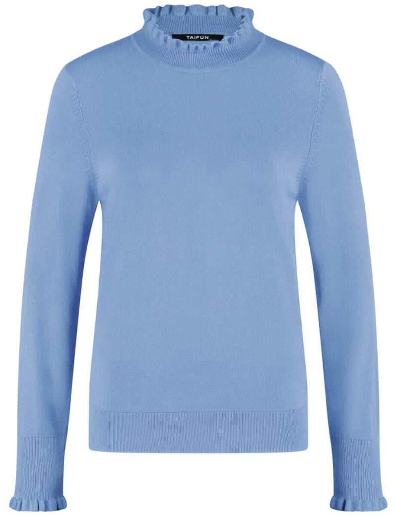 TAIFUN - Pullover mit Stehkragen blau - Gr. - 36 von TAIFUN