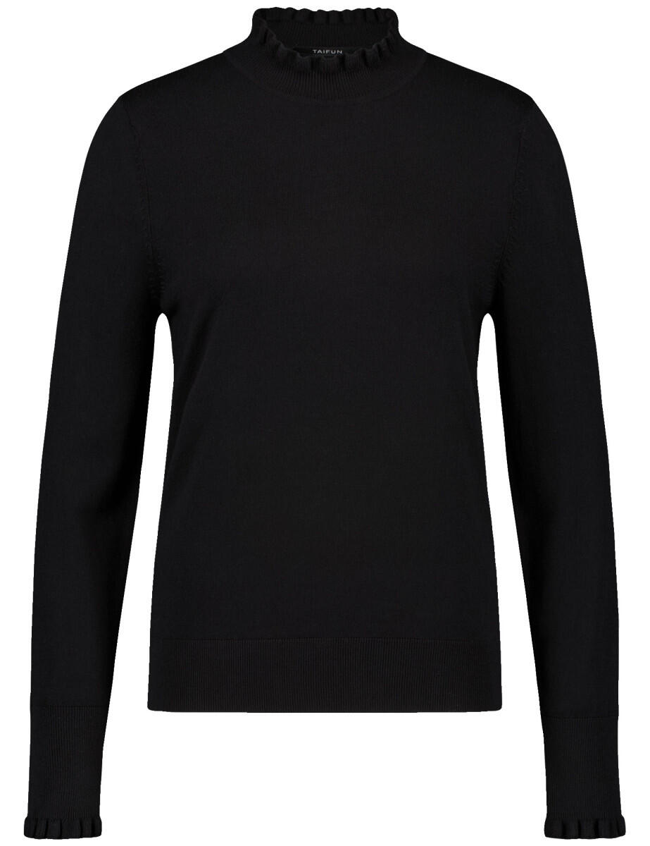TAIFUN - Pullover mit Stehkragen schwarz - Gr. - 42 von TAIFUN