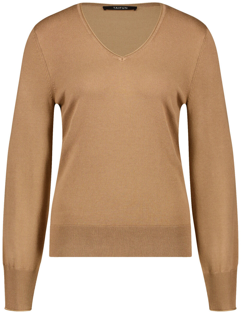 TAIFUN - Pullover mit V-Ausschnitt braun - Gr. - 44 von TAIFUN