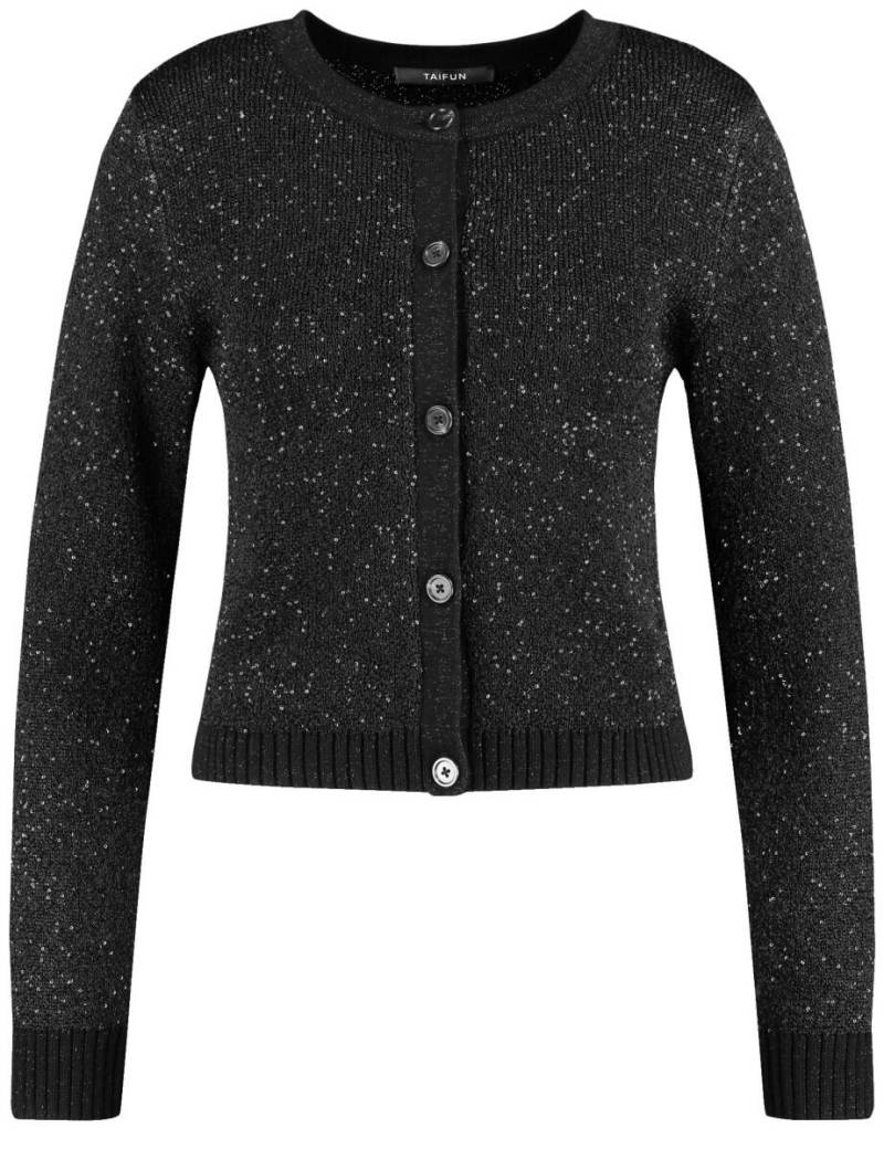 TAIFUN - Strickjacke mit Glitzer-Effekt schwarz - Gr. - 34 von TAIFUN