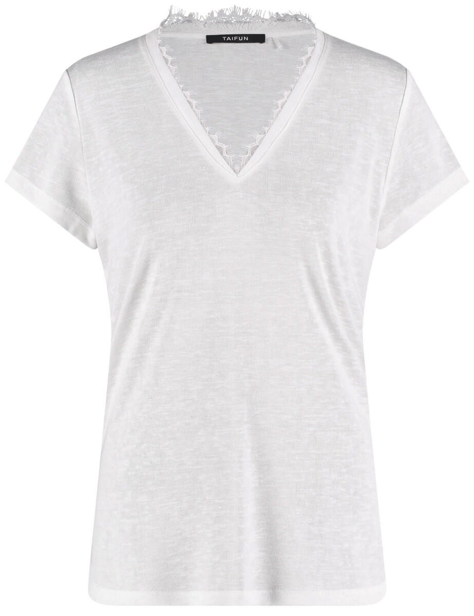 TAIFUN - T-Shirt beige/weiß - Gr. - 42 von TAIFUN