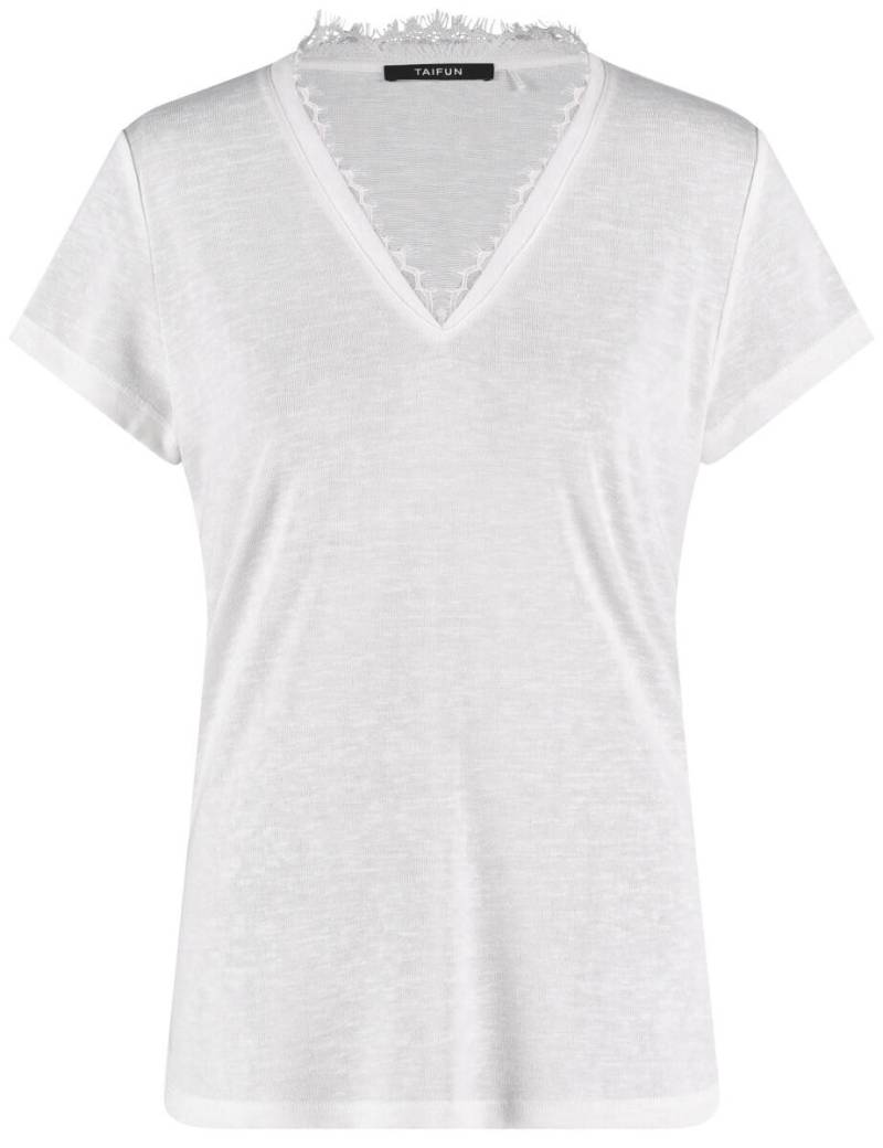 TAIFUN - T-Shirt beige/weiß - Gr. - 42 von TAIFUN