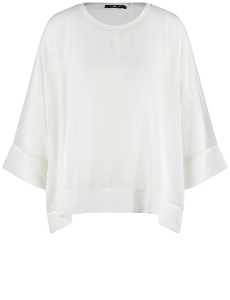 TAIFUN - T-Shirt mit 1/2 Arm beige/weiß - Gr. - 42 von TAIFUN