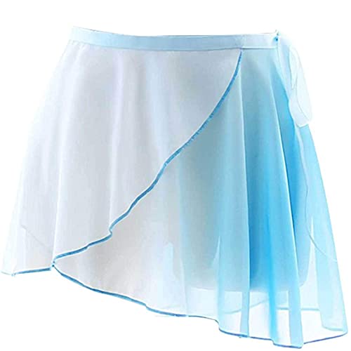 TAIKMD Ballettrock für Erwachsene, durchscheinender Chiffon, Wickeltuch, Tanztrikot, Skate, Tutu, Weiß + Blau, Einheitsgröße TAIKMD Ballettrock für Erwachsene, durchscheinender Chiffon, Wickeltuch, Tanztrikot, Skate, Tutu, Weiß + Blau, Einheitsgröße von TAIKMD