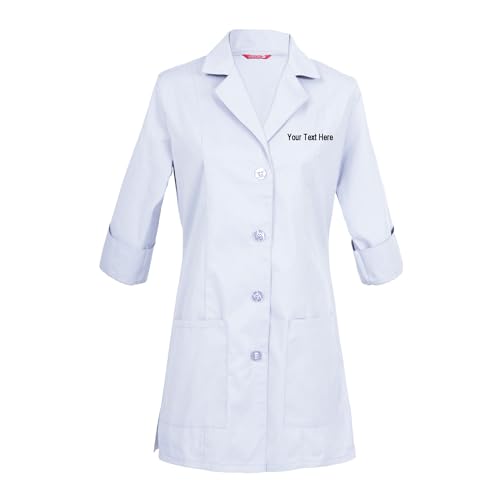 TAILOR'S Damen Personalisiert Laborkittel Labormantel 3/4 Ärmel Bestickt mit eigenem Namen von TAILOR'S
