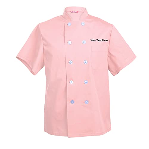 TAILOR'S Herren Personalisiert Kochmantel Kurzarm Bestickt mit eigenem Namen von TAILOR'S