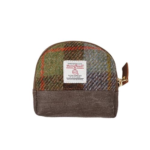 TAILORMAP Harris Tweed Nischen-Geldbörse, Lippenstift-Tasche, Mini-Kosmetiktasche, kleine Organizer-Tasche mit Reißverschluss für Damen und Herren, Amazonas River, Art Plaid von TAILORMAP