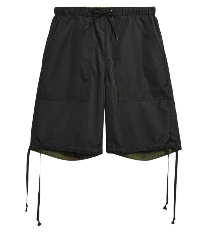 TAION Herren Shorts wendbare Freizeit-Short mit Ripstop-Gewebe kurze Hose Schwarz/Olivgrün von TAION