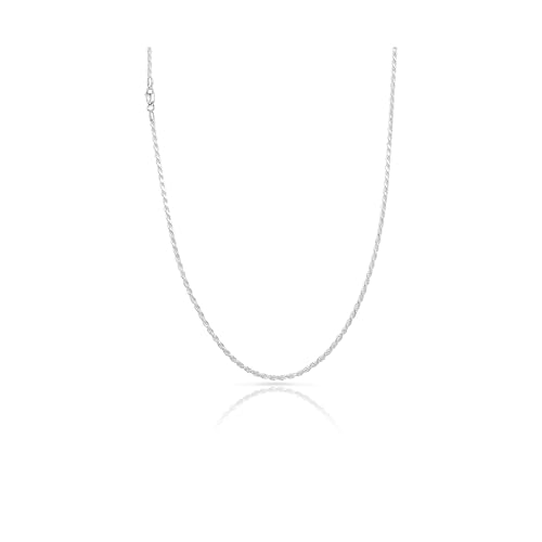 TAIPAN 2,3mm Kordelkette - elegantes Accessoire für Damen und Herren Rope Chain Design Made in Italy 925 Sterling Silber 50cm (50) von TAIPAN