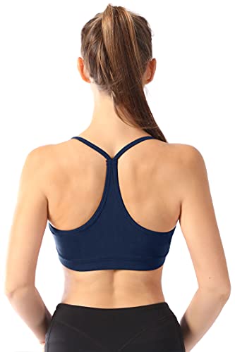 TAIPOVE Sport BH ohne Buegel mit Gepolstert Cup Rücken Top Nahtlos Bequem Sportkleidung für Damen, Nachtblau, XXL von TAIPOVE