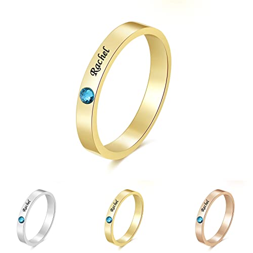 TAISGONGBY Individuell gravierter Geburtssteinring – personalisierte Stapelringe aus Sterlingsilber mit Namen, Geschenk für Sie, Mutter, Freundin TAISGONGBY Individuell gravierter Geburtssteinring – personalisierte Stapelringe aus Sterlingsilber mit Namen, Geschenk für Sie, Mutter, Freundin von TAISGONGBY