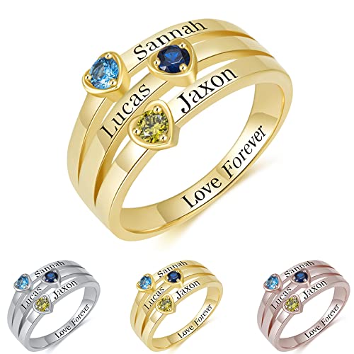 TAISGONGBY Personalisierter Damenring aus Sterlingsilber, personalisierter Damenring mit simuliertem Geburtsstein, Unendlichkeitsring, Muttertagsring, Muttertagsring TAISGONGBY Personalisierter Damenring aus Sterlingsilber, personalisierter Damenring mit simuliertem Geburtsstein, Unendlichkeitsring, Muttertagsring, Muttertagsring von TAISGONGBY
