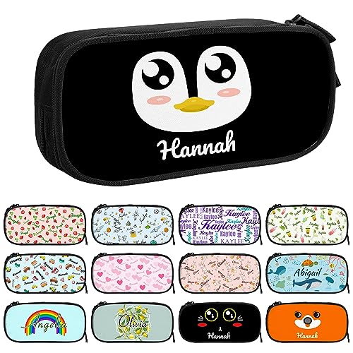 TAISGONGBY Personalisiertes Federmäppchen mit Namen, individuelles Federmäppchen mit großem Fassungsvermögen und glattem Reißverschluss, Süßer Organizer für Schreibwaren, geeignet für das Schulbüro TAISGONGBY Personalisiertes Federmäppchen mit Namen, individuelles Federmäppchen mit großem Fassungsvermögen und glattem Reißverschluss, Süßer Organizer für Schreibwaren, geeignet für das Schulbüro von TAISGONGBY
