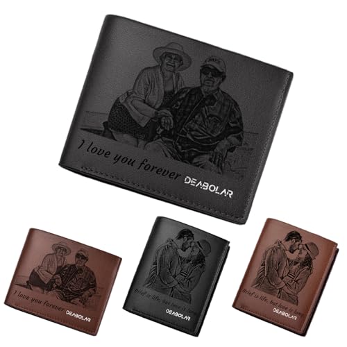 TAISGONGBY Personalisiertes Fotoportemonnaie, Lederportemonnaie mit Text und Bildern, Geschenk für Männer Vater Ehemann Sohn Jahrestag Geburtstag TAISGONGBY Personalisiertes Fotoportemonnaie, Lederportemonnaie mit Text und Bildern, Geschenk für Männer Vater Ehemann Sohn Jahrestag Geburtstag von TAISGONGBY