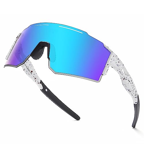 TAISYANGHAO Sportbrille-Sonnenbrille Herren-Damen-Fahrradbrille-Sunglasses men-Polarisiert-Schnelle Brille,UV400-Schutz, Leichter, langlebiger TR90-Rahmen, Hartschalen-Etui (C7) von TAISYANGHAO