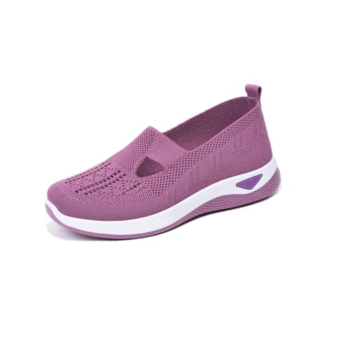 Atmungsaktive orthopädische Wanderschuhe mit weicher Sohle für Frauen, orthopädische Wanderschuhe Leichte sportliche Freizeitschuhe für Frauen (Purple,40EU) von TAITUS
