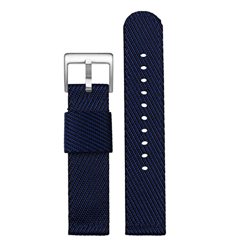 TAIYUESHAN Mode gewebter Nylon Uhrenband für Omega Seahorse 300 Leinwand verdickte Sportgurt 18mm 20 mm 22 mm 24 mm (Farbe: rotes beige Silber, Größe: 18 mm) von TAIYUESHAN