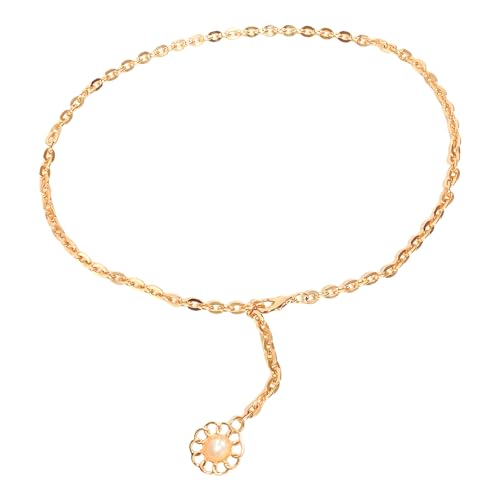 Taillenkette Kettengürtel Gürtel Metall Link Kette Für Damen Gürtelkette Damen Gürtel Mode Metall Kettengürtel Taille Punk Einstellbare Taillenkette Gold Glänzende Hüftgurt Kleid von TAIZER