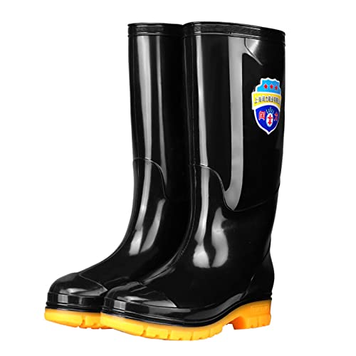 TAJAX Sicherheits gummistiefel, absolut wasserdichte und ölbeständige industrie gummistiefel, unisex erwachsene arbeitsschuhe mit hohem zylinder wellington stiefel,34cm-49EU von TAJAX