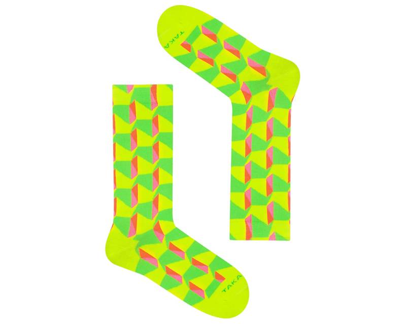 Takapara Neon Socken. Modell "Neonowa 90M2" von TAKAPARA