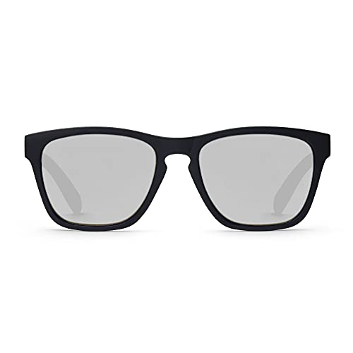 TAKE A SHOT Holz-Sonnenbrille Herren Polarisiert Silber Verspiegelt Klein Schwarz Eckig UV-400 Sportliche Herren Sonnenbrille Holz Rechteckig NIGHTINGALE 2.0 von TAKE A SHOT