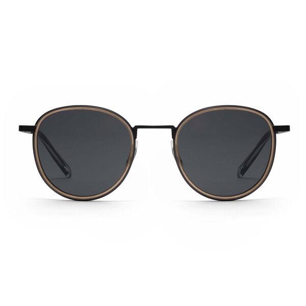 TAKE A SHOT Runde Sonnenbrille aus Edelstahl mit ECO Acetate - Ada Kollektion von TAKE A SHOT