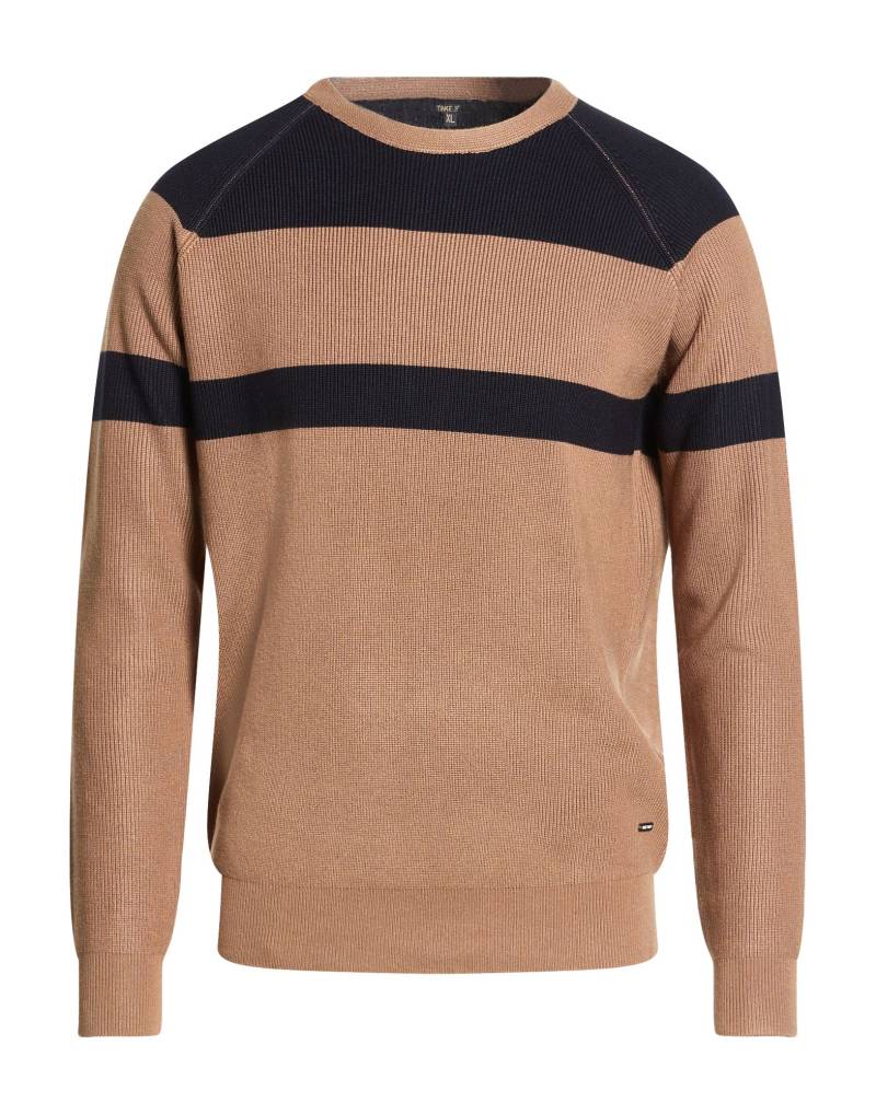 TAKE-TWO Pullover Herren Kamel von TAKE-TWO
