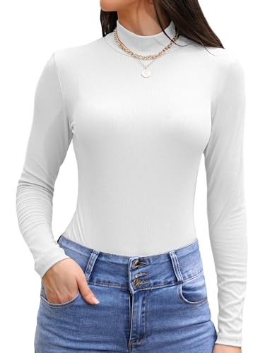 TAKEYAL Langarmshirt Damen, Sweatshirt Basic Herbst Winter Longsleeve Slim Pullover Warm Thermo T-Shirt Fit Tops von TAKEYAL