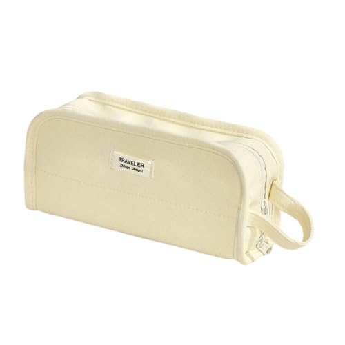 TAKOXIA Federmäppchen aus Segeltuch mit großem Fassungsvermögen, doppellagig, mit Reißverschluss, für Studenten TAKOXIA Federmäppchen aus Segeltuch mit großem Fassungsvermögen, doppellagig, mit Reißverschluss, für Studenten von TAKOXIA