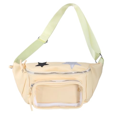 TAKOXIA Itabag Damen-Brusttasche, transparent, japanischer Stil, Umhängetasche, schöne Hüfttasche, Geldbörsen und Handtaschen für Anstecknadel-Display von TAKOXIA