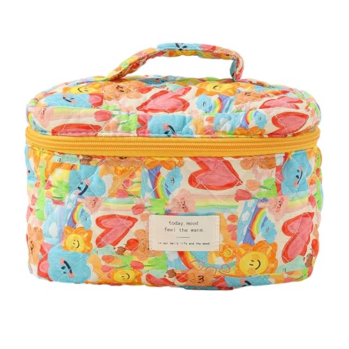 TAKOXIA Starke Tasche, Make-up-Tasche, gesteppt, Kulturbeutel, Kosmetik-Aufbewahrungstasche für Zuhause, Reisen, Make-up-Organizer-Tasche für Körperpflege, Handtasche, Love Doodle, Reference image TAKOXIA Starke Tasche, Make-up-Tasche, gesteppt, Kulturbeutel, Kosmetik-Aufbewahrungstasche für Zuhause, Reisen, Make-up-Organizer-Tasche für Körperpflege, Handtasche, Love Doodle, Reference image von TAKOXIA